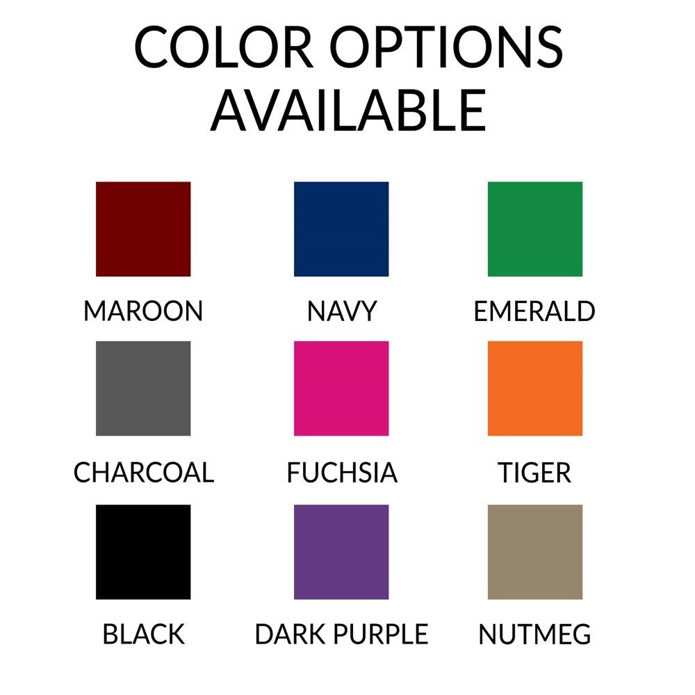 Background color optoins for laundry bags personalized with initial and name.