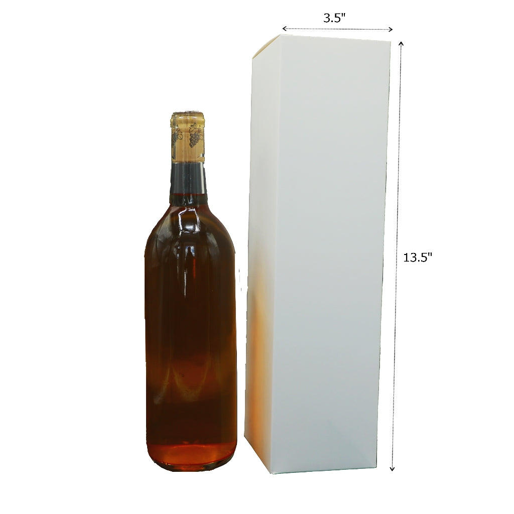 Tippytoad foil stamped personalized Christmas wine bottle gift boxes measure 13.5 in H x 3.5 in W