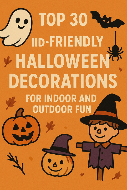 Top 30 kid friendly Halloween decorations for indoor and outdoor fun with playful illustrations