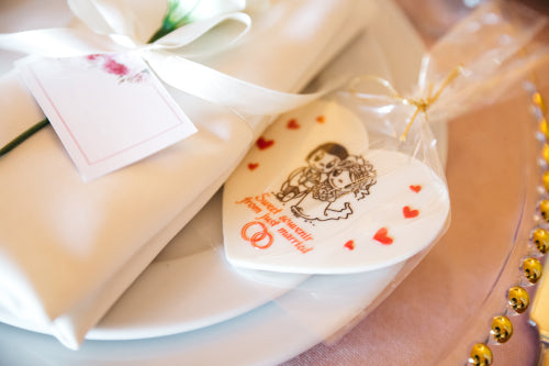 DIY Wedding Favors Using Custom Plates and Napkins