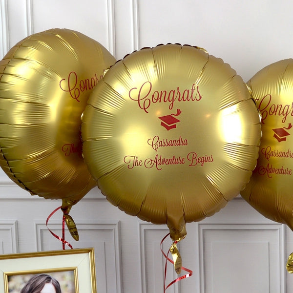 Graduation balloons custom printed for graduation ceremony and grad party decorations