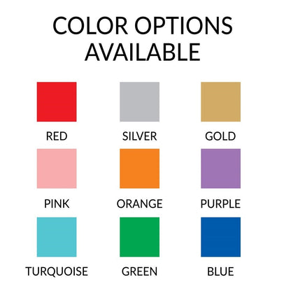 Background color optons for personalized striped jersey style laundry bags.