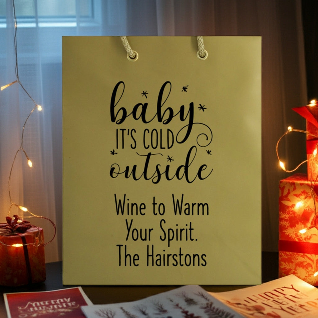 Tippytoad Christmas gift bags featuring a warm message, perfect for holiday celebrations and gift giving