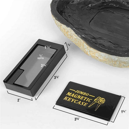 Custom engraved memorial garden stone magnetic keycase option dimensions