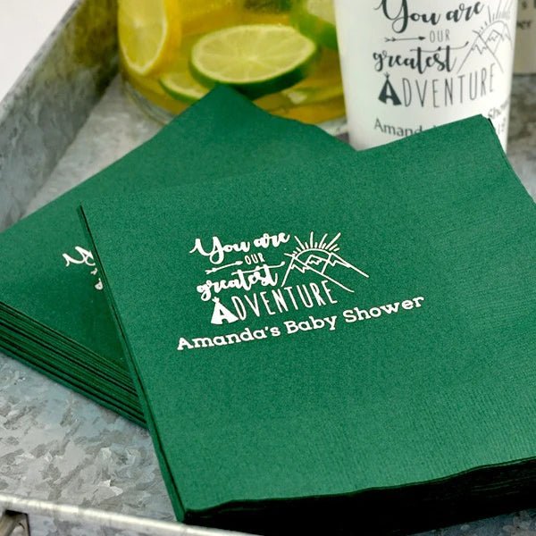 Monogrammed baby online shower napkins