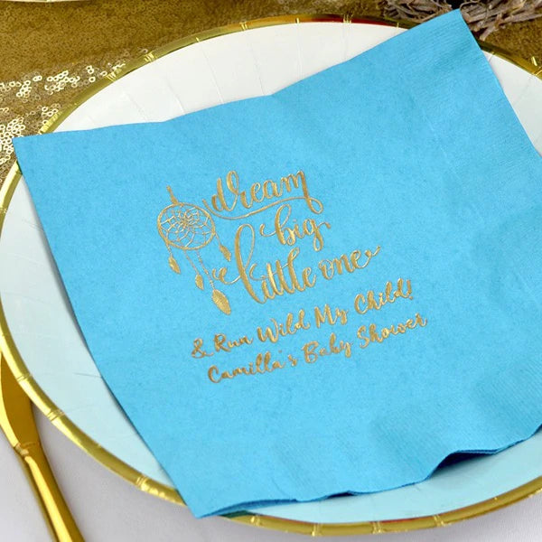 Baby shower paper best sale napkins