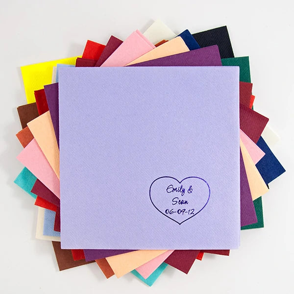 Personalized Premium Linen Feel Wedding Luncheon Napkins